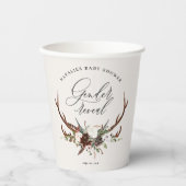 Rustige boerenmannen onthullen baby shower papieren bekers (Voorkant)