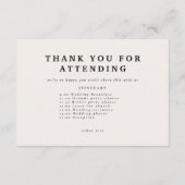 Rustige boeroendijde florale botanische trouwencel informatiekaartje (Achterkant)