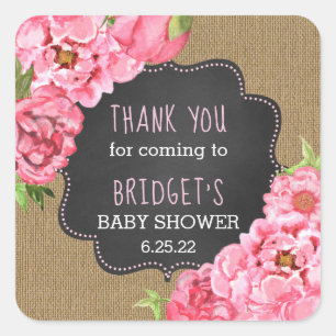 Rustige boezemroze pinda's dank je voor sticker