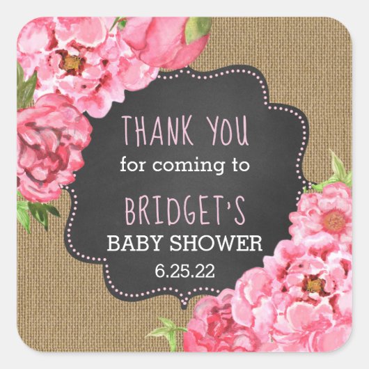 Rustige boezemroze pinda's dank je voor sticker (Voorkant)