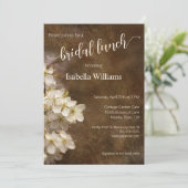 Rustige Boheemse Blossom Bridal Lunch Kaart (Staand voorkant)