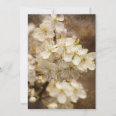 Rustige Boheemse Blossom Bridal Lunch Kaart (Achterkant)