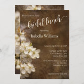 Rustige Boheemse Blossom Bridal Lunch Kaart (Voorkant / Achterkant)