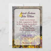 Rustige Boheemse Sunflower Motorbike Dinner Party Kaart (Achterkant)