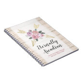 Rustige Bohemen pijlen Blush Pink Gold Boho Notitieboek (Rechterzijde)