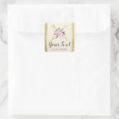 Rustige Bohemen pijlen Blush Pink Gold Boho Vierkante Sticker (Tas)