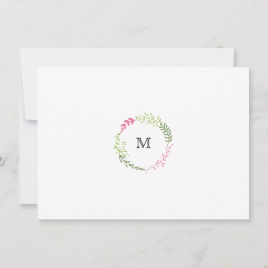 Rustige Bohemen Spring Foliage Wreath Wedding (Achterkant)