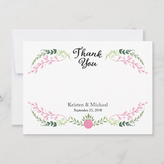 Rustige Bohemen Spring Foliage Wreath Wedding (Voorkant)