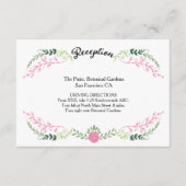 Rustige Bohemen Spring Foliage Wreath Wedding Informatiekaartje (Voorkant)