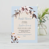 Rustige Bohemen White en Cream Floral Vrijgezellen Kaart (Staand voorkant)