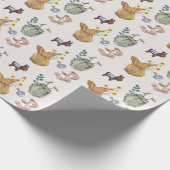 Rustige Bohemiaanse babykleding Genderneutraal Cadeaupapier (Hoek)