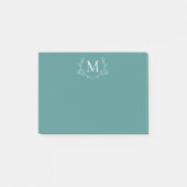Rustige Bohemian Antlers Foliage | Monogram Post-it® Notes (Voorkant)