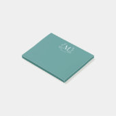 Rustige Bohemian Antlers Foliage | Monogram Post-it® Notes (Schuin)