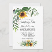 Rustige Bohemian Sunflower Shower per post Kaart (Voorkant)
