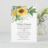 Rustige Bohemian Sunflower Virtual Shower Kaart (Staand voorkant)