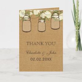 Rustige bolap ivoor rozen mason jars Bedankt