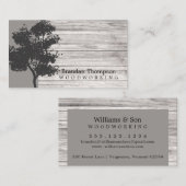 Rustige bomen Hout Visitekaartje (Voorkant / Achterkant)