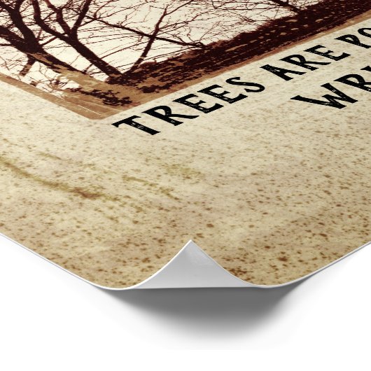 Rustige bomen zijn gedichten Kahlil Gibran citaat  Poster (Hoek)