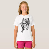 Rustige boog – boven Labrador T-shirt (Voorkant volledig)