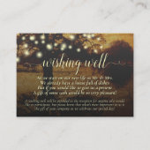 Rustige boom en lights Wedding Wishing Well Informatiekaartje (Voorkant)