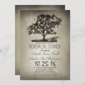 Rustige boom- en snaarlampen repetitief diner kaart (Voorkant / Achterkant)