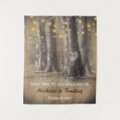 Rustige Boom- en tekenlucifers Wandkleed (Voorkant)