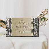 Rustige Boom - Houtkorrel en gouden grens Visitekaartje