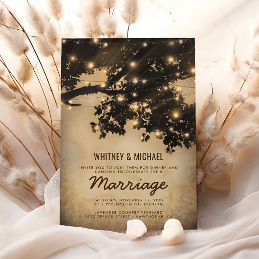  Rustige Boom Lights Wedding Reception Kaart