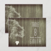 Rustige boom met getallen voor hoorbare weddenscha kaart (Voorkant / Achterkant)