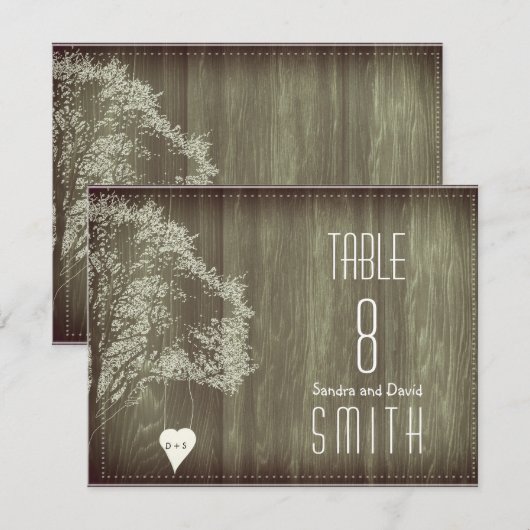 Rustige boom met getallen voor hoorbare weddenscha kaart (Voorkant / Achterkant)