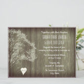 Rustige boom met uitnodiging voor het uitzenden va (Staand voorkant)