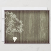 Rustige boom met uitnodiging voor het uitzenden va (Achterkant)