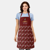 Rustige Boom Red Holiday Baking Apron Schort (Gedragen)
