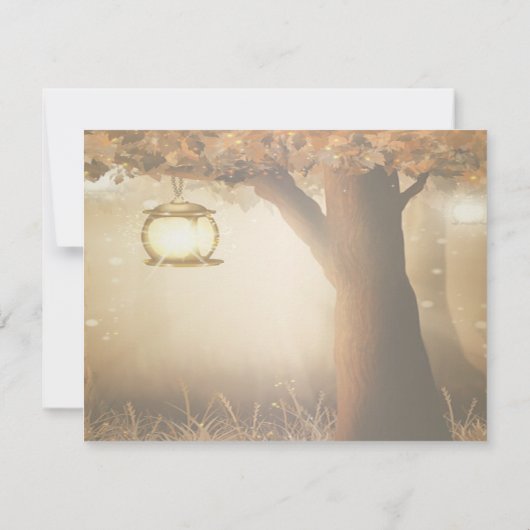  Rustige Boom repetitief Dinner Kaart (Achterkant)