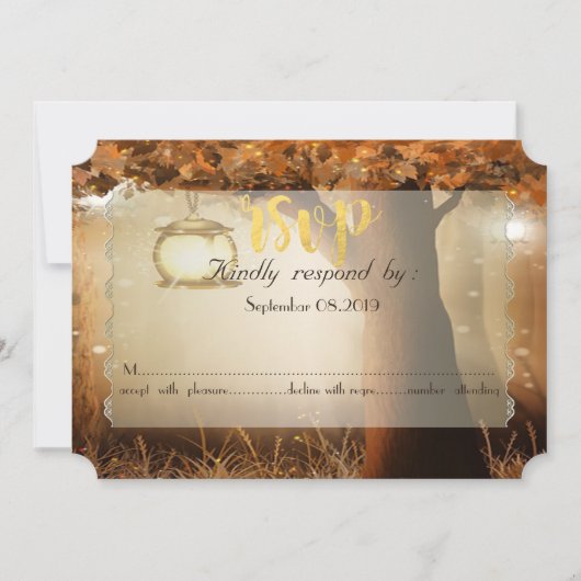  Rustige Boom RSVP Kaart (Voorkant)