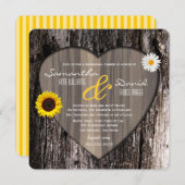 Rustige Boom Zonnebloem Daisy Rehearsal Dinner Kaart (Voorkant / Achterkant)