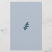 Rustige boombladeren vallen gastinformatie (Achterkant)