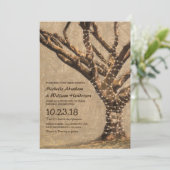 Rustige boombruiloft met String Lights Kaart (Staand voorkant)