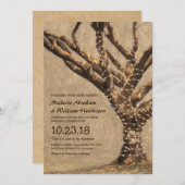 Rustige boombruiloft met String Lights Kaart (Voorkant / Achterkant)