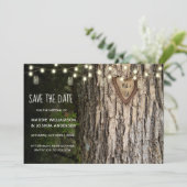Rustige boomfoto slaat de datum op | STROOMLICHTEN Save The Date (Staand voorkant)