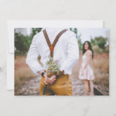 Rustige boomfoto slaat de datum op | STROOMLICHTEN Save The Date (Achterkant)