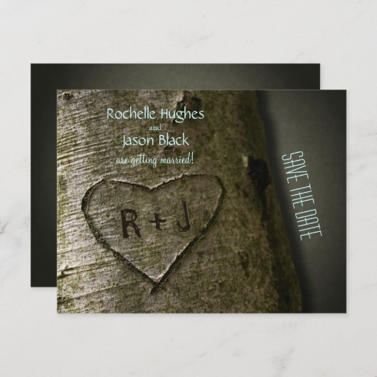 Rustige boomkar — Sla de datum op Kaart (Voorkant / Achterkant)