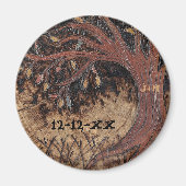 Rustige boompyrografie bespaart de datum-weddensch magneet (Voorkant)