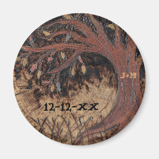 Rustige boompyrografie bespaart de datum-weddensch magneet