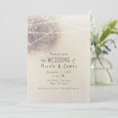 Rustige boomschors Land Barn Minimal Wedding Kaart (Staand voorkant)