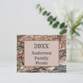 Rustige boomschors Picnic Annual Reunion Briefkaart (Staand voorkant)