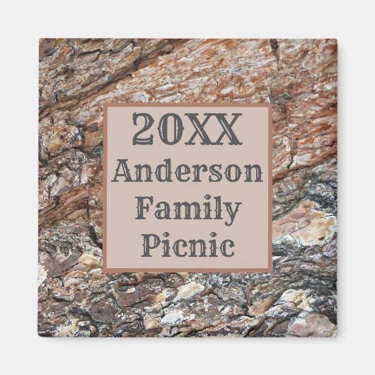 Rustige boomschors Picnic Annual Reunion Magneet (Voorkant)