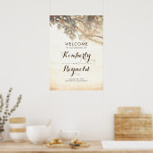Rustige boomtakken Welkomstteken bruiloft Poster (Keuken)