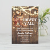 Rustige Boots en Pet Birthday Party Country Kaart (Staand voorkant)