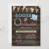 Rustige Boots of parellen Baby shower onthullen Kaart (Voorkant)